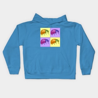 Ladybug Pop Art - Purple and Yellow Kids Hoodie